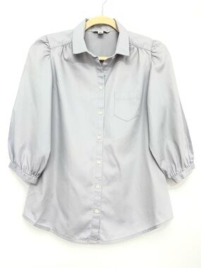 Banana Republic Light Gray Button-Down Shirt